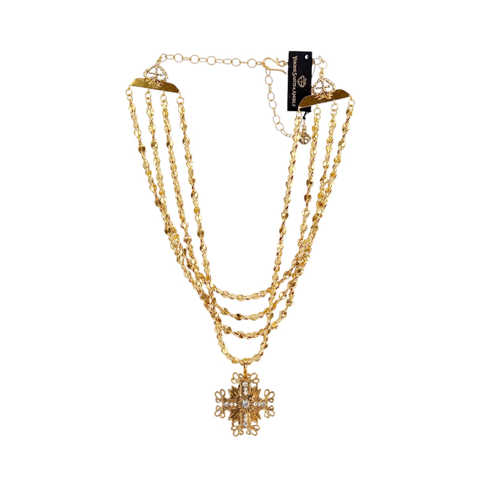 Virgins Saints & Angels Vsa Love Chain Necklace With Electra Medallion Gold — image 5 of 7